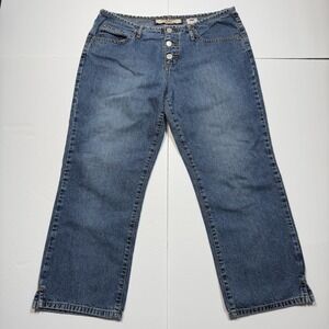 Paris Blues Jeans Juniors 13 Blue Medium Wash Straight Button Fly Denim Pants